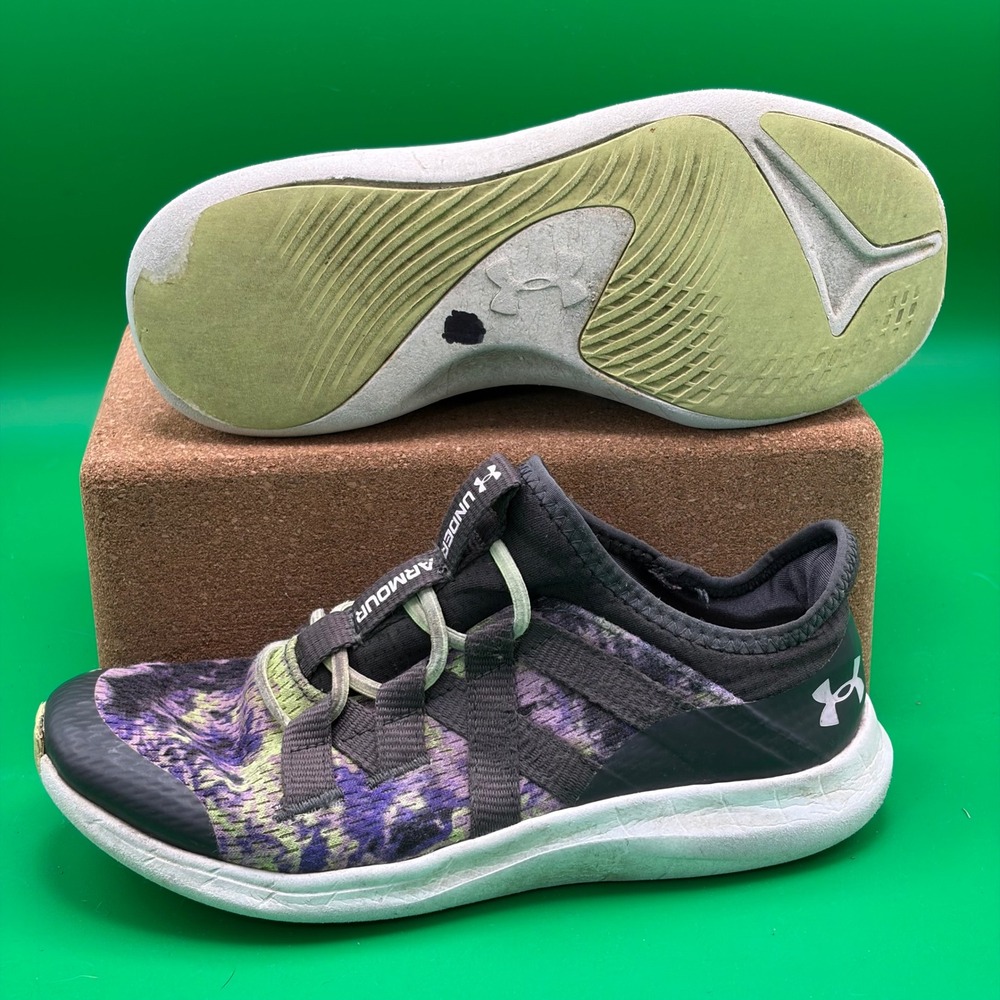 Under Armour Infinity 3 AL Tie Dye Sneakers Kids 1.5Y Gray/Purple Running Shoes